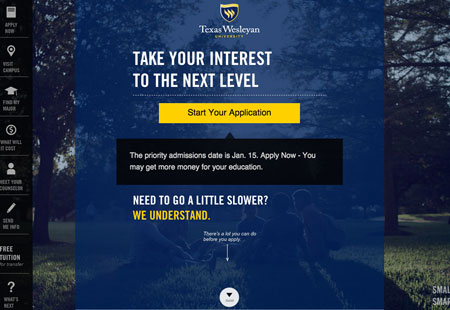 Texas Wesleyan’s Office of Marketing and Communications, led by vice president John Veilleux, announced today that the team has been awarded seven marketing and advertising awards for the 2014 “Smaller. Smarter.” campaign.
